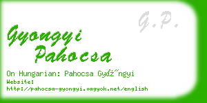 gyongyi pahocsa business card
